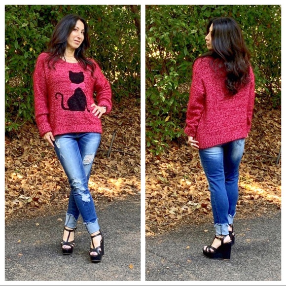 ✨LAST ONE ✨PARIS✨Gorgeous fuzzy Cat sweater - Picture 4 of 6